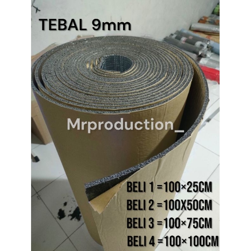 PEREDAM PANAS 9mm Alumunium foil peredam panas kap mobil,
