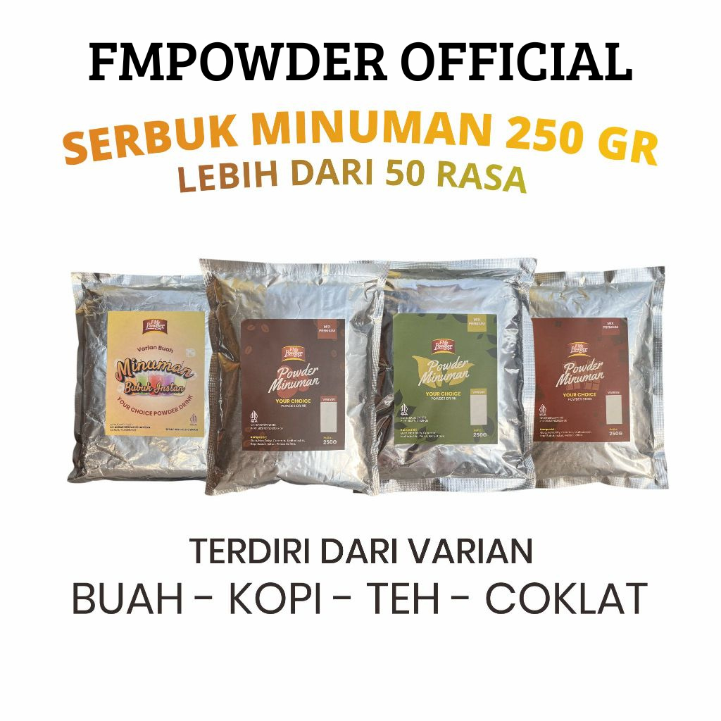 

FM Powder 250GR - Bubuk Minuman Rasa Aneka Rasa Modern Serbuk Minuman Boba