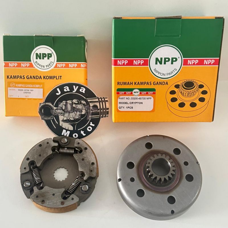 Mangkok ganda kampas ganda otomatis Plus kampas ganda komplit Assy Crypton Vega R Lama 4ST Npp