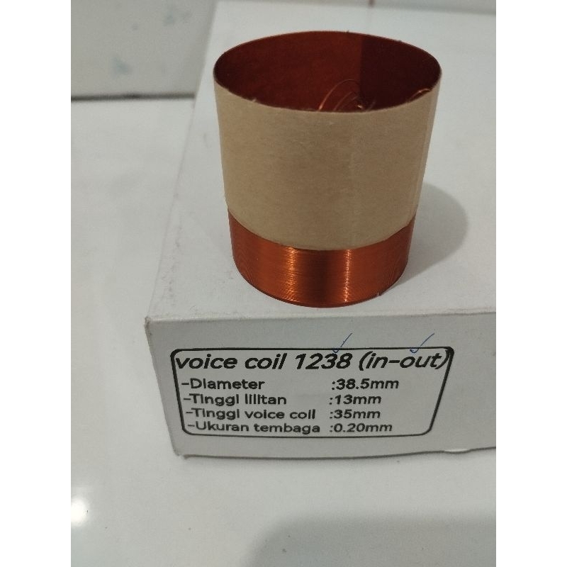 Spul spol spool speaker 12inch 12 inch ACR 1230 black RRT ACR1238 voice coil 38.5mm in out