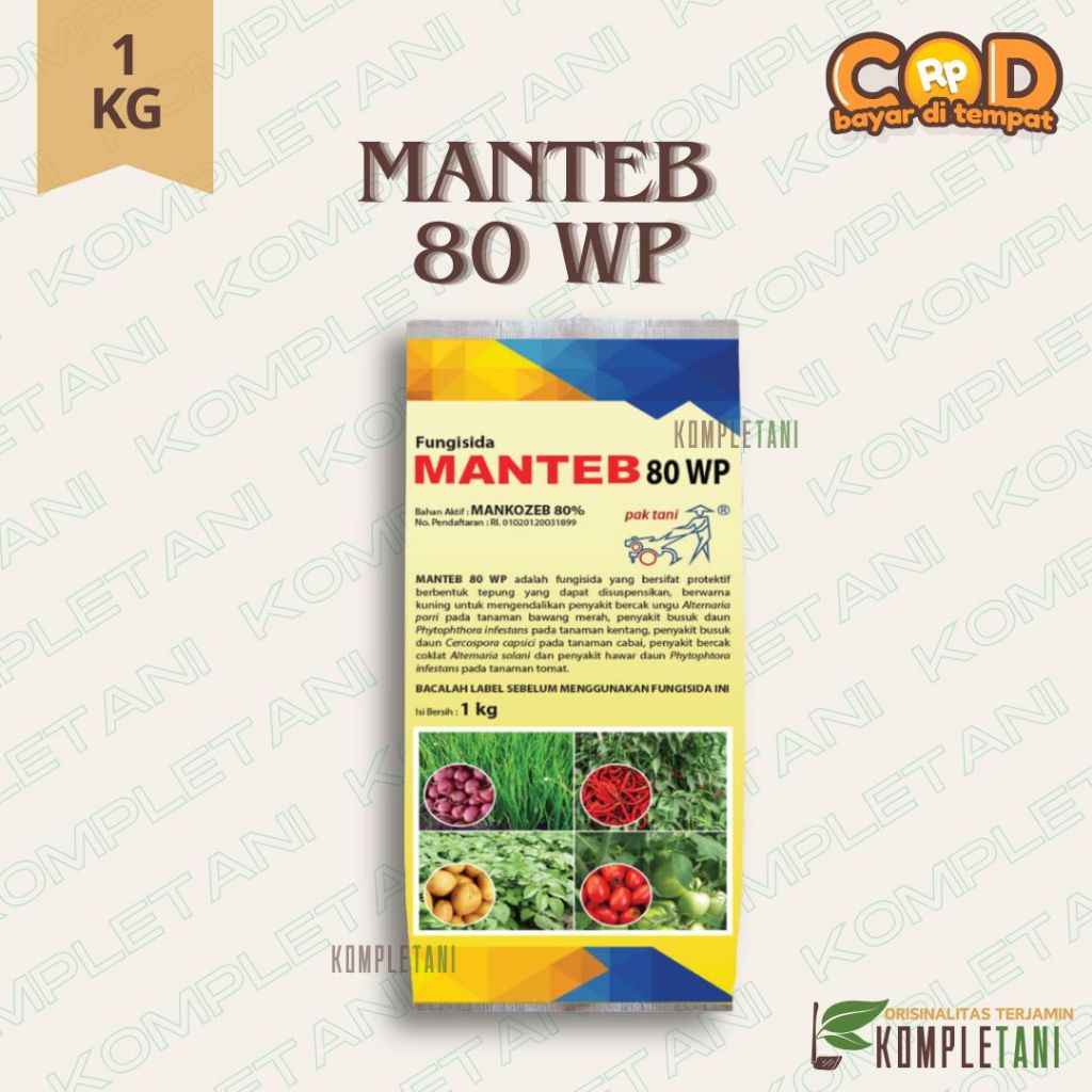 Fungisida MANTEB 80WP - Pak Tani 1Kg / Manteb