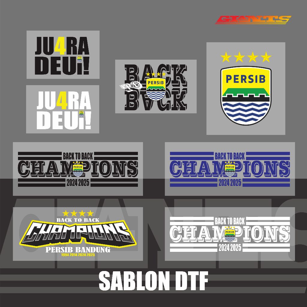 

Sablon Setrika DTF logo PERSIB BANDUNG Champions Bintang 4 Terbaru