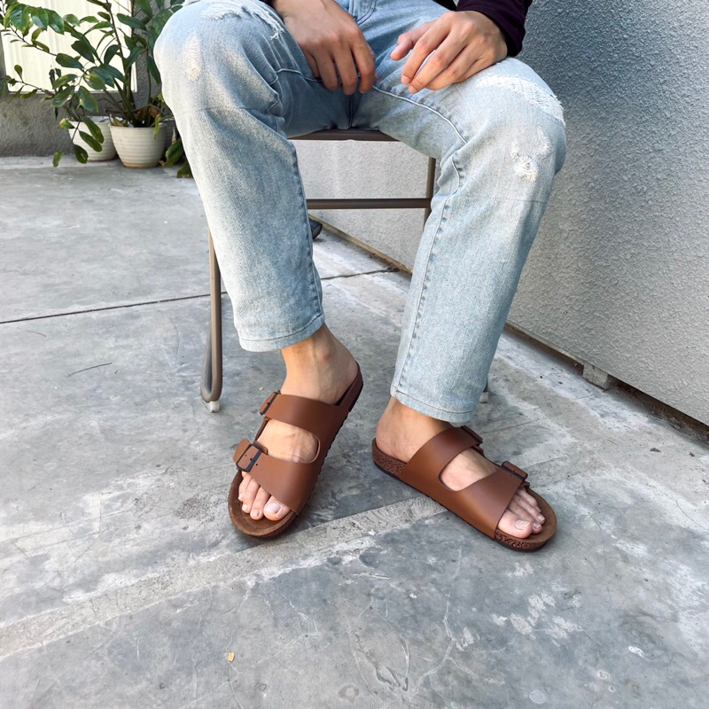 Sandal Slide Pria Merka - Zuma Tan