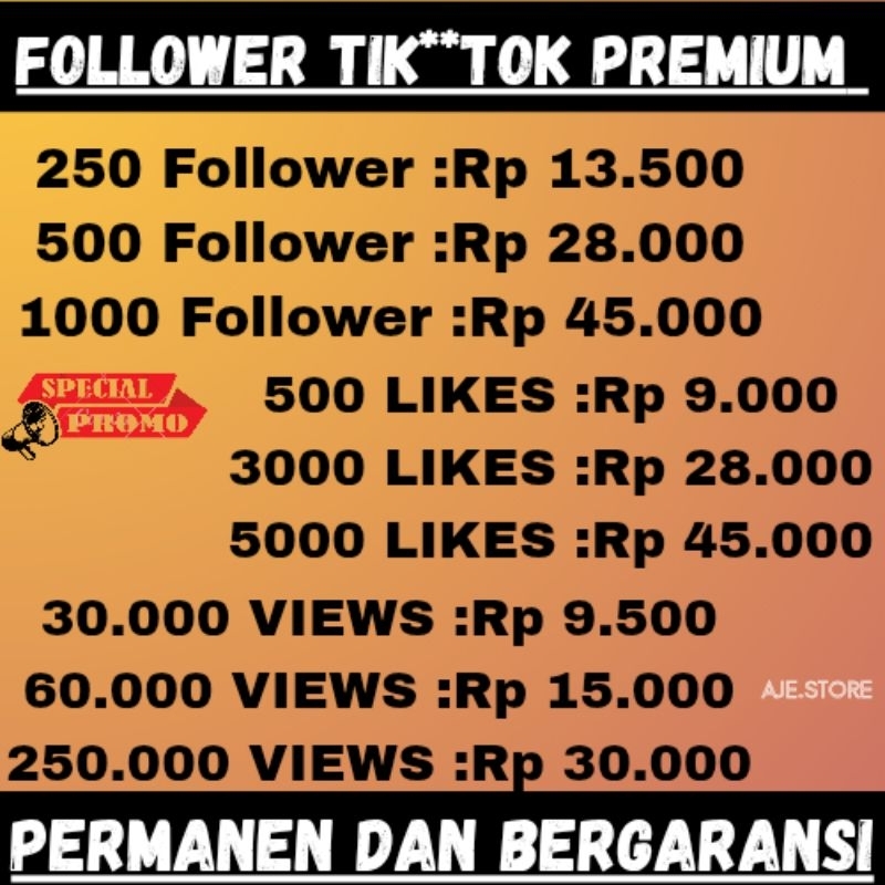 Followers Tik**Tok Real Aktif Permanen Bergaransi