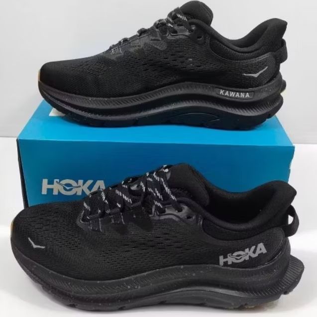 sepatu pria Running Hoka kawana full black BNIB Casual Shoes men