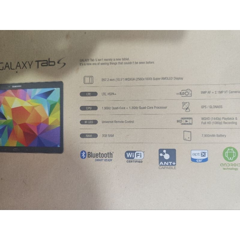 

kardus kotak Samsung tab s 10inc