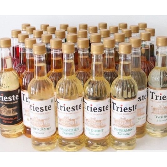 

Cod Trieste Italian Syrup 65mL Coffee Syrup Caramel Vanila Rum Hazelnut Salted Caramel Almond