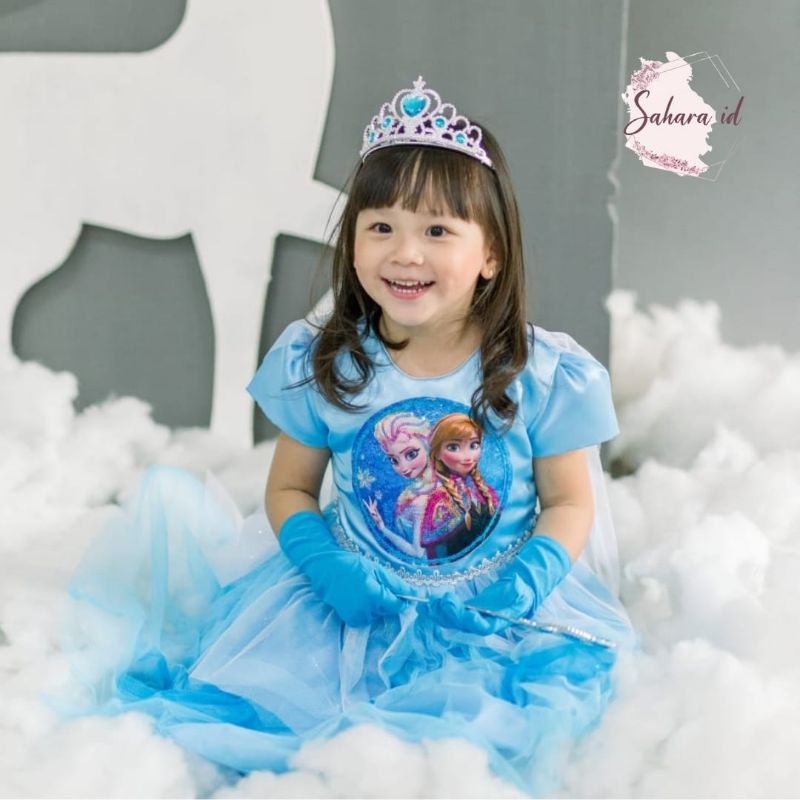 gaun Frozen anak / baju Frozen anak / baju pesta anak / gaun Frozen anak / dres Elsa frozen
