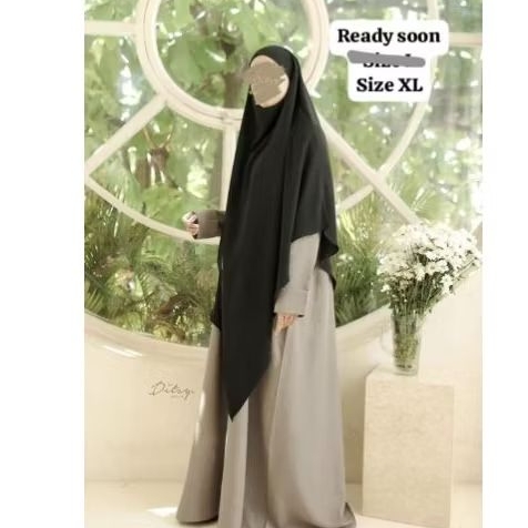 rabeea taupe size xl ditsy moslem