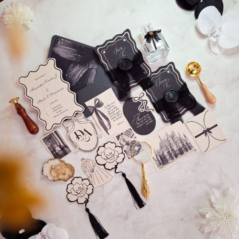 Keepsake Wedding Vows Wedding Calligraphy Invitation Undangan Pernikahan Handmade