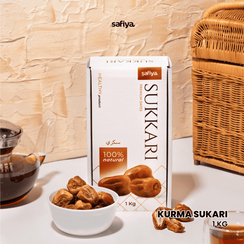 

Kurma Sukkari 1 kg | Kurma Raja Sukari Dates Basah Lembut Manis Legit Quality Premium Oleh-Oleh Haji Umroh