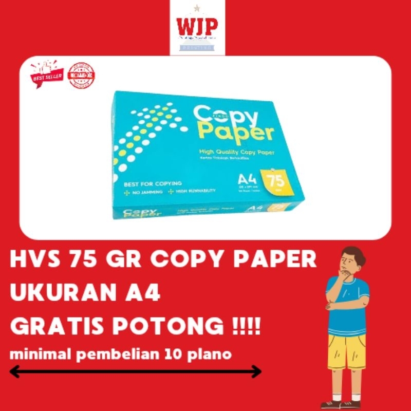 

KERTAS HVS 75 GR COPY PAPER UK A4 (500 LBR)