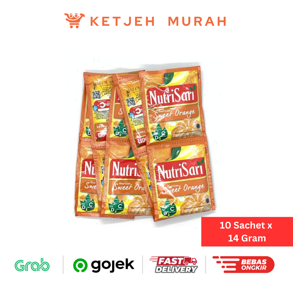 

NutriSari American Sweet Orange Minuman Serbuk Buah Jeruk Amerika 1 Renteng isi 10 Sachet x 14 Gram