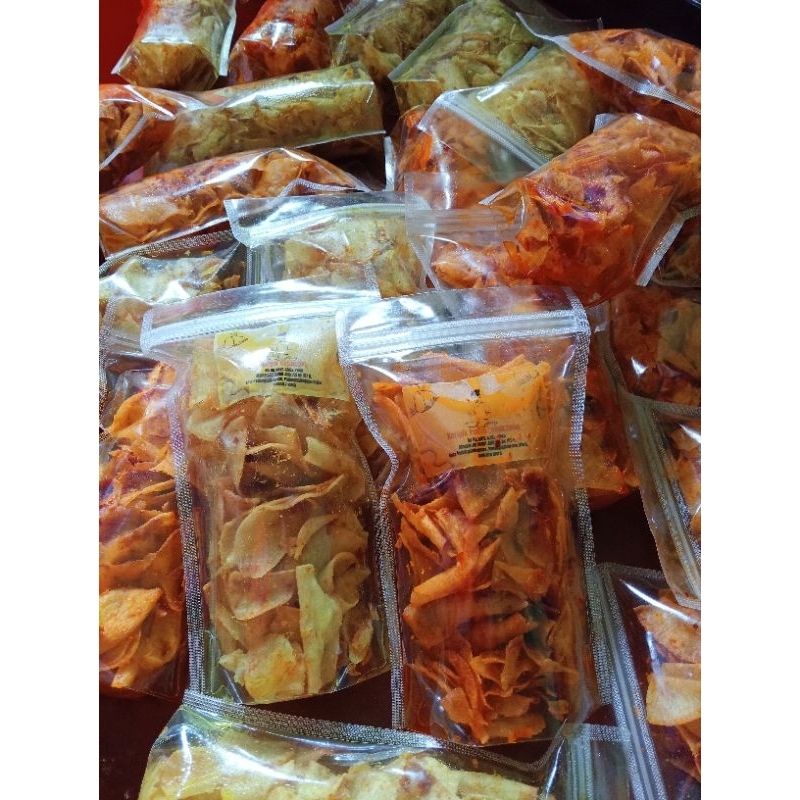 

Keripik Pedas Lengkuas/Keripik kuning Ketumbar/keripik kriwil/murah/enak/keripik singkong