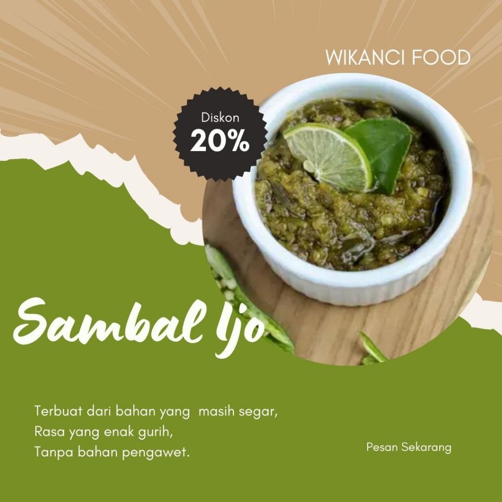 

Wikanci Sambal Ijo Pedas Gurih | Sambel Cabe Pedes Isi 150gr, Instant, Praktis, Halal, dan Tanpa Pengawet
