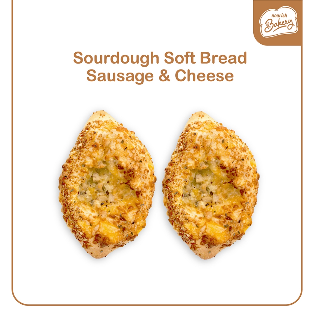 

RB22 Homemade Chicken Sausage & Triple Cheese - 100% Sourdough Soft Bread Sosis Ayam Homemade dan