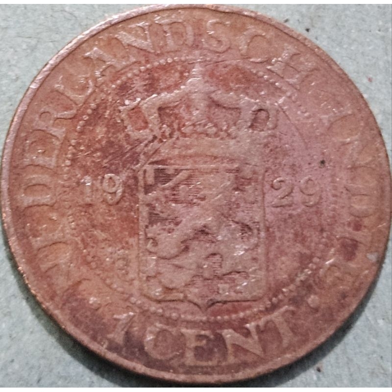 Koin Kuno benggol 1sen Nica Nederlandch indie tahun 1945 Kondisi Koin Utuh Dijamin Original 100%