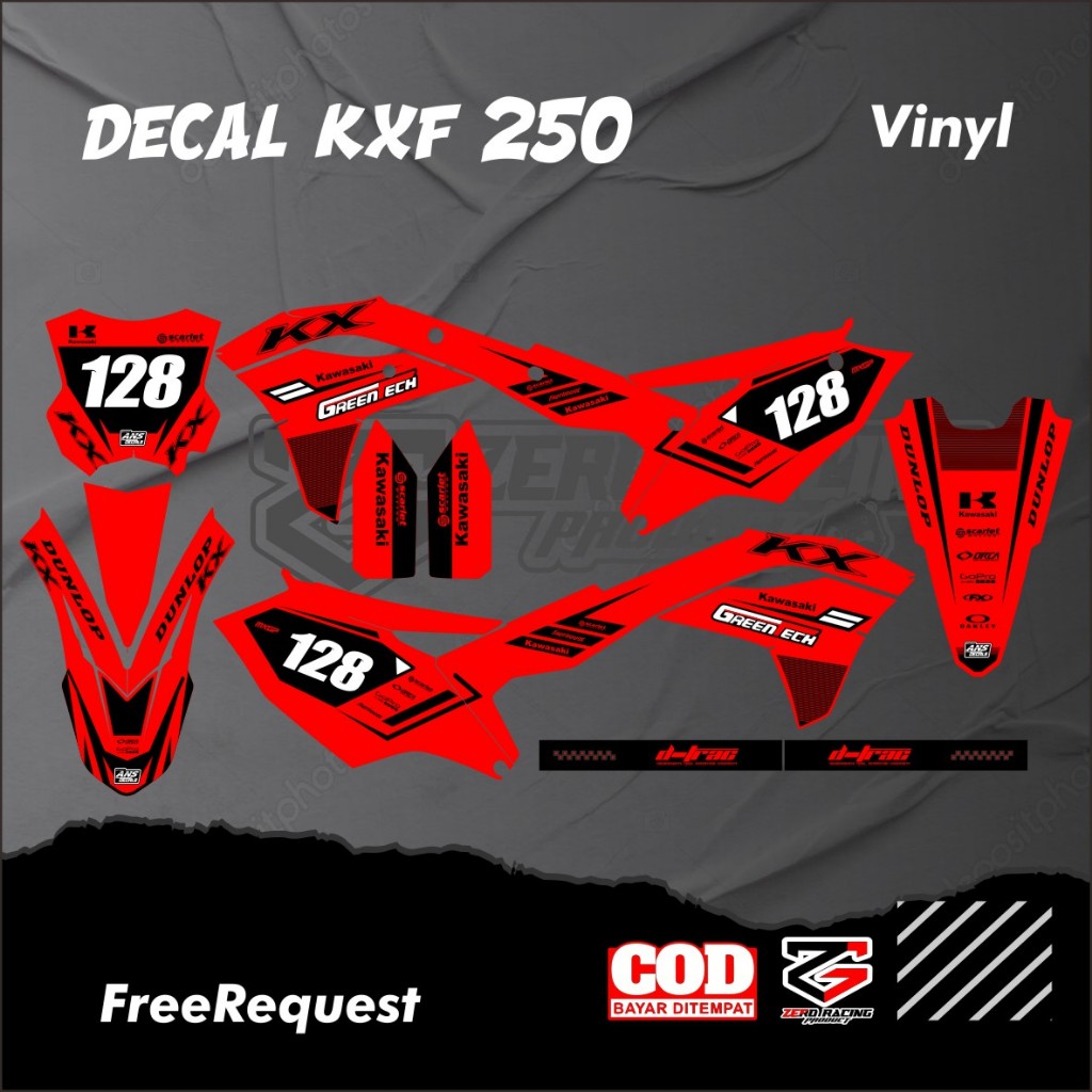 DECAL STICKER KX 250F FULL BODY DECAL KX 250F OLD DECAL STIKER VARIASI KX 250F NEW FREE REQUEST