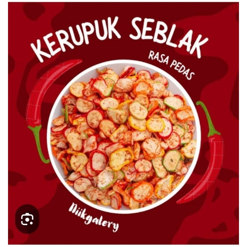 

seblak kerupuk rasa pedas jeruk