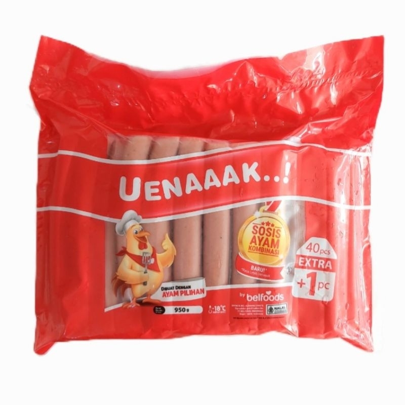 

Uenak Sosis Ayam 950g isi 41