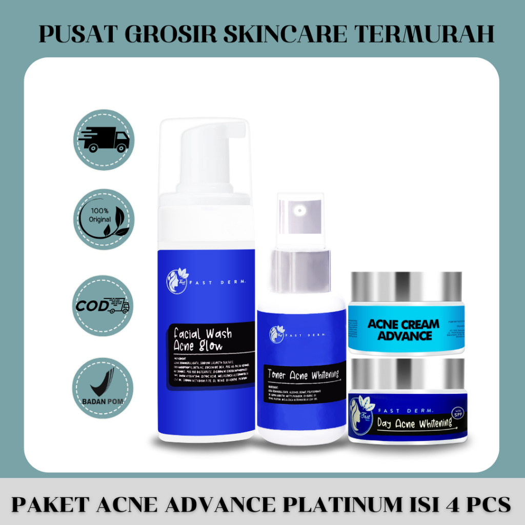 Fast Derm Paket Acne Cream Advance Platinum