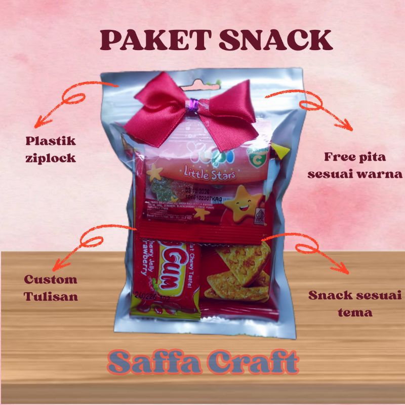 

Paket Snack Ulang Tahun Hampers Mini Gift Snack Tema Merah Free Pita Plastik Ziplock