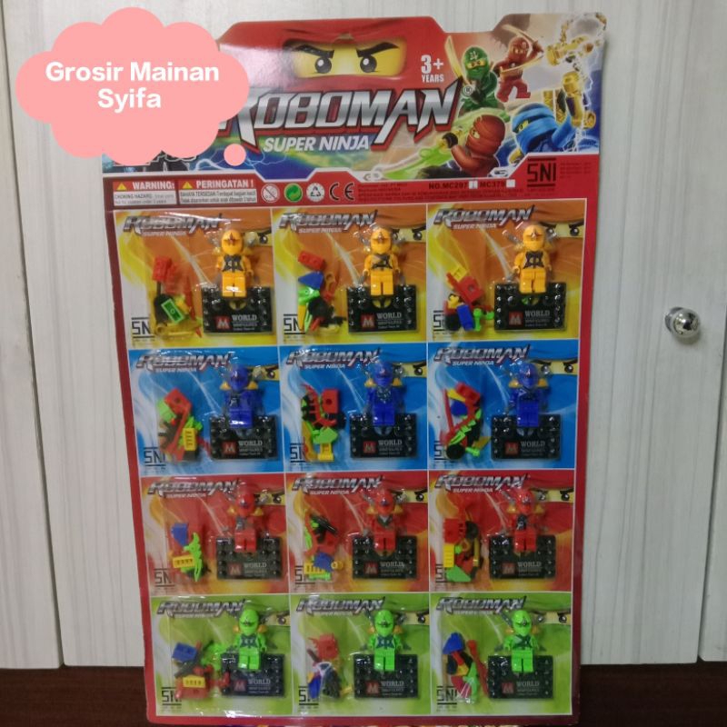 (Isi 12 pcs) Mainan Lego Roboman Super Ninja