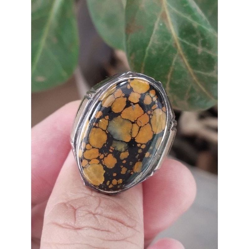 BATU AKIK PIRUS HUBEI/XINJIANG CANTIK RING PERAK HM