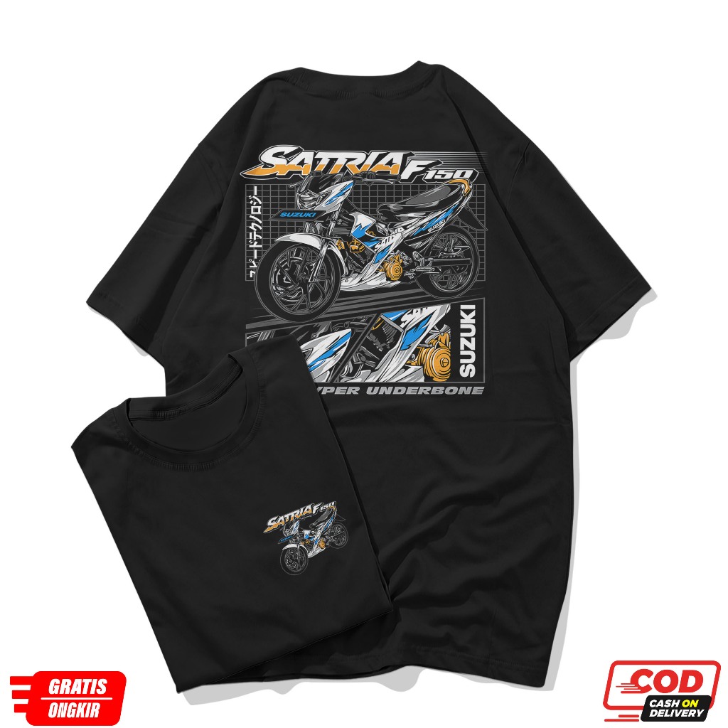 Kaos Motor Satria F 150 Blue // Kaos FU // Baju FU // Kaos Satria F // Baju Satria F // Satria F