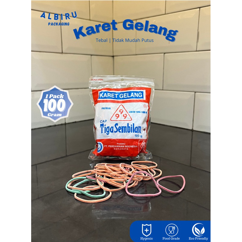 

Karet Gelang Mentah Murah 100 Gram Cap Tiga Sembilan 999 - Grosir