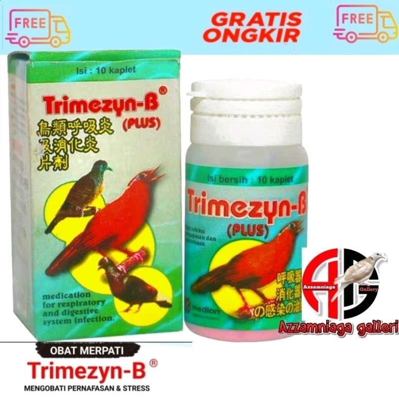 TRIMEZYN B KICAU MEDION VITAMIN UNTUK PERNAFASAN DAN STRES PADA BURUNG MERPATI