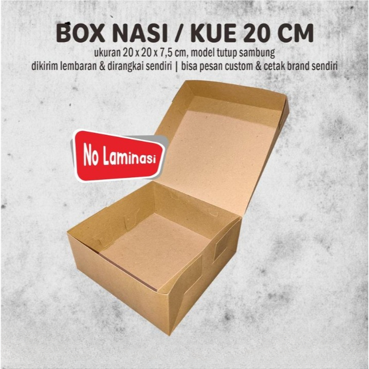 

Dus Kotak Polos Coklat Box Snack Jajan 1 Pcs Box Makanan Serbaguna Box Nasi Catering Kraft