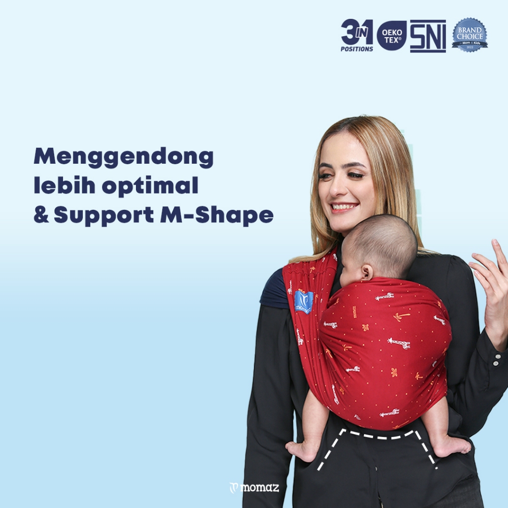 Momaz Gendongan Bayi Newborn - Gendongan Bayi Samping - Gendongan Bayi M Shape - Gendongan Bayi