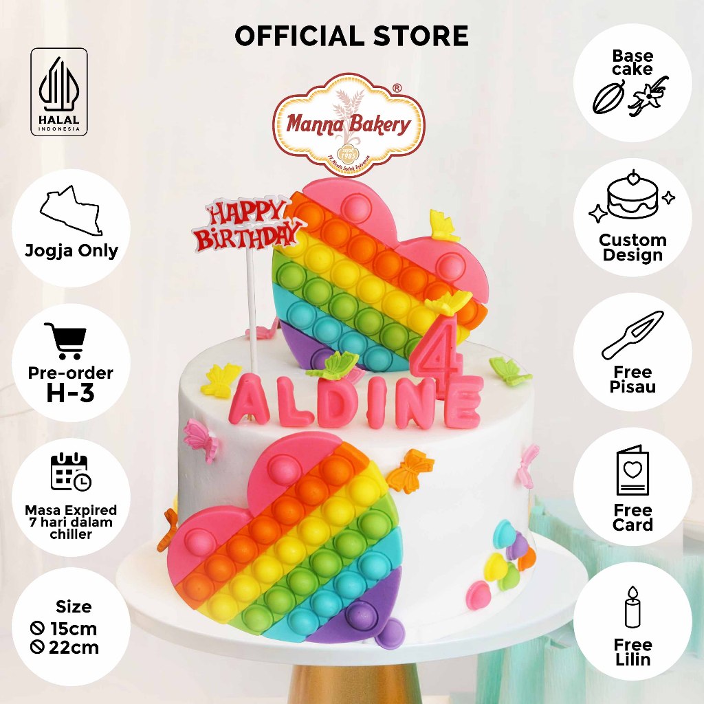 

Blackforest Pop It/ Tart Karakter/ Roti Ulang Tahun Pop it/kue ulang tahun