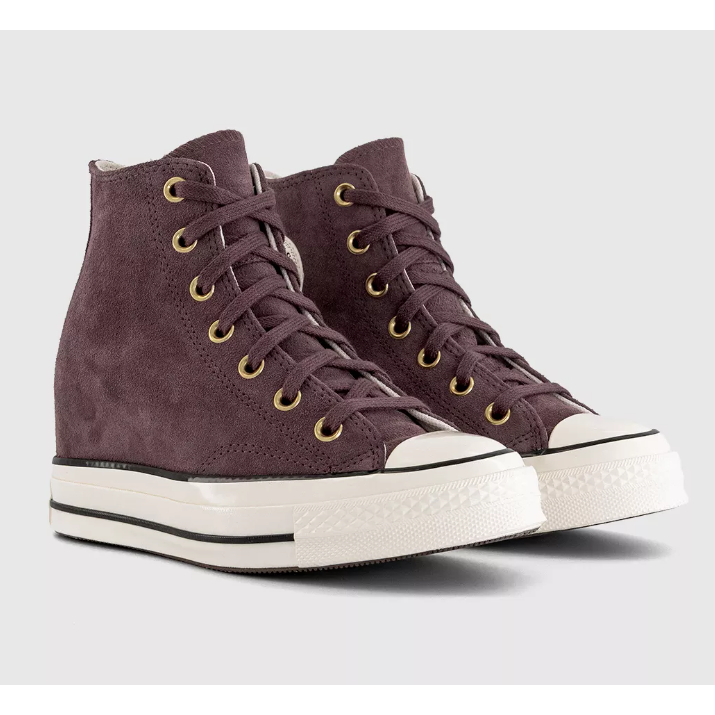 Converse Chuck 70 70s Wedge Platform Lifted Height Soft Suede Hi Trail Mixed