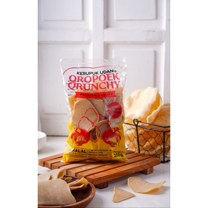 

Kerupuk Udang Besar Mentah Qropoek Qrunchy