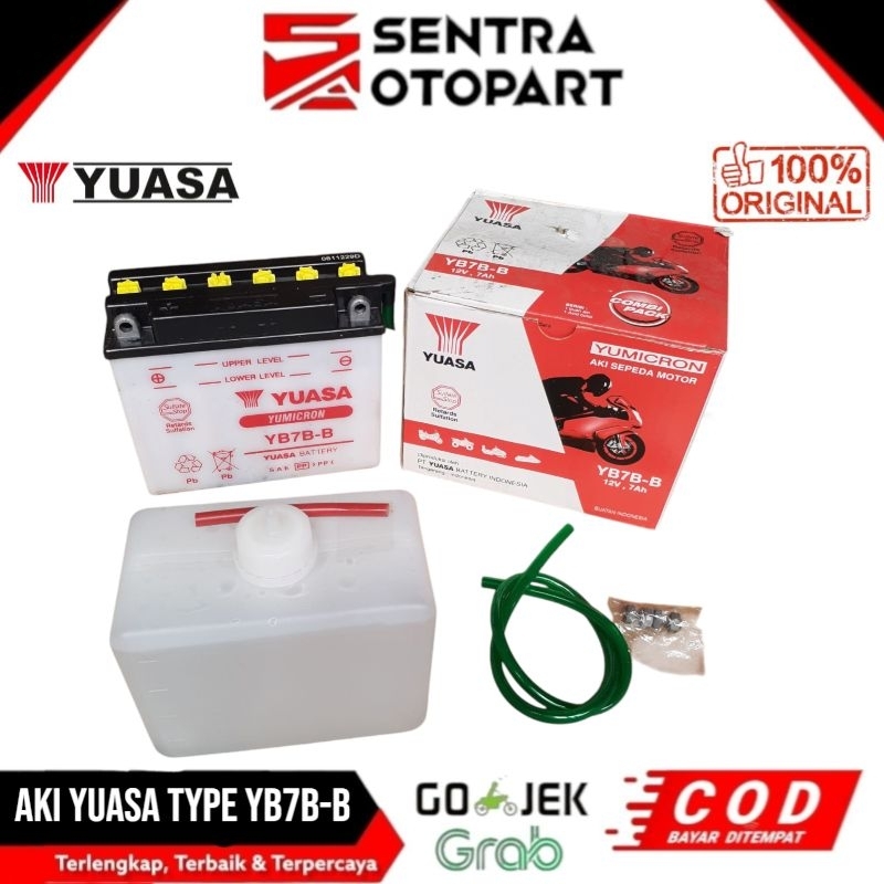 Aki accu basah yuasa YB7B-B Tiger Nouvo Original