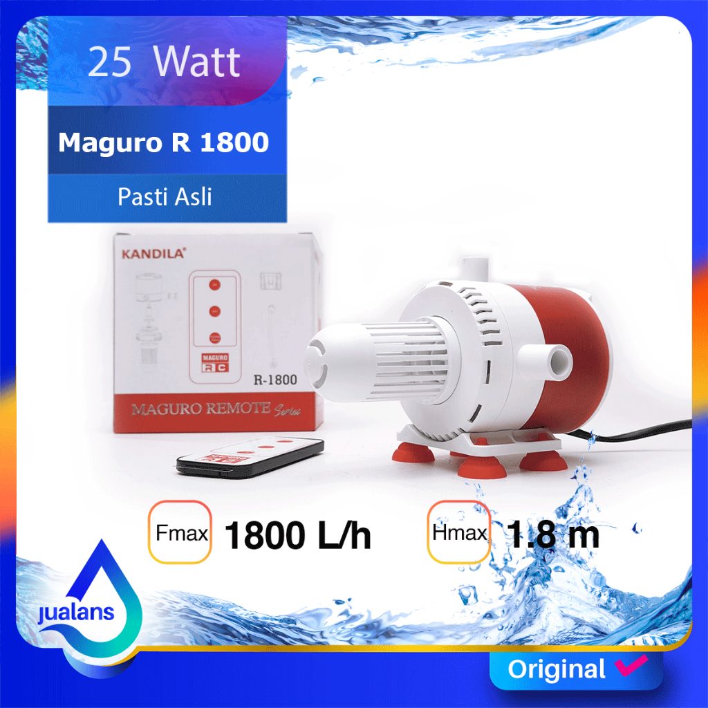 NEW Pompa KANDILA MAGURO REMOTE R 1800 Pompa Aquarium dengan Remote 1800 LPH [terbaik][terlaris]
