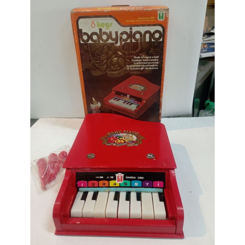 baby piano 8 keys,NOS(new old stock),jadul,klasik, vintage,lawas&murah