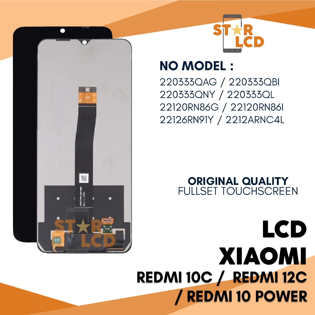Grosir LCD Xiaomi Redmi 10C / LCD Redmi 12C / LCD Redmi 10 Power - Fullset Touch Screen