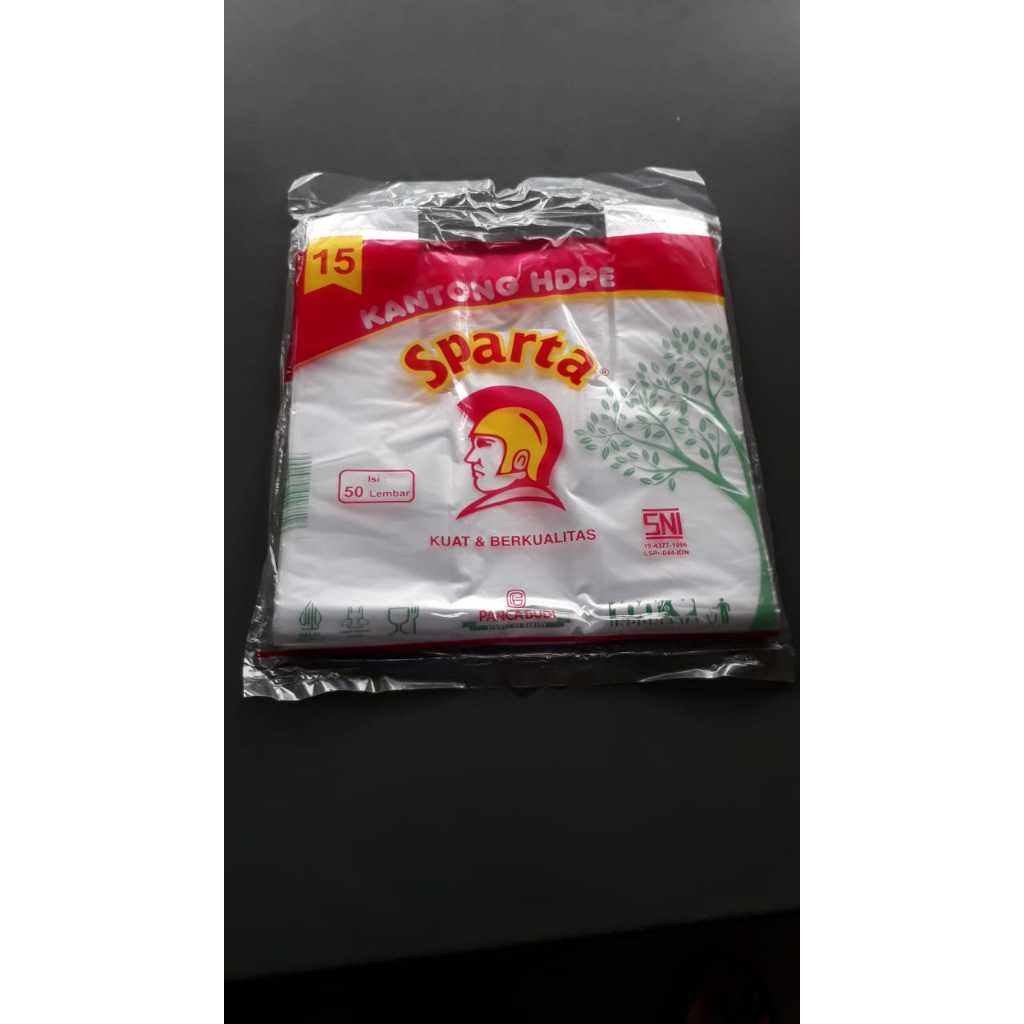 Plastik kresek foodgrade merk sparta bening ukuran 15 atau kecil