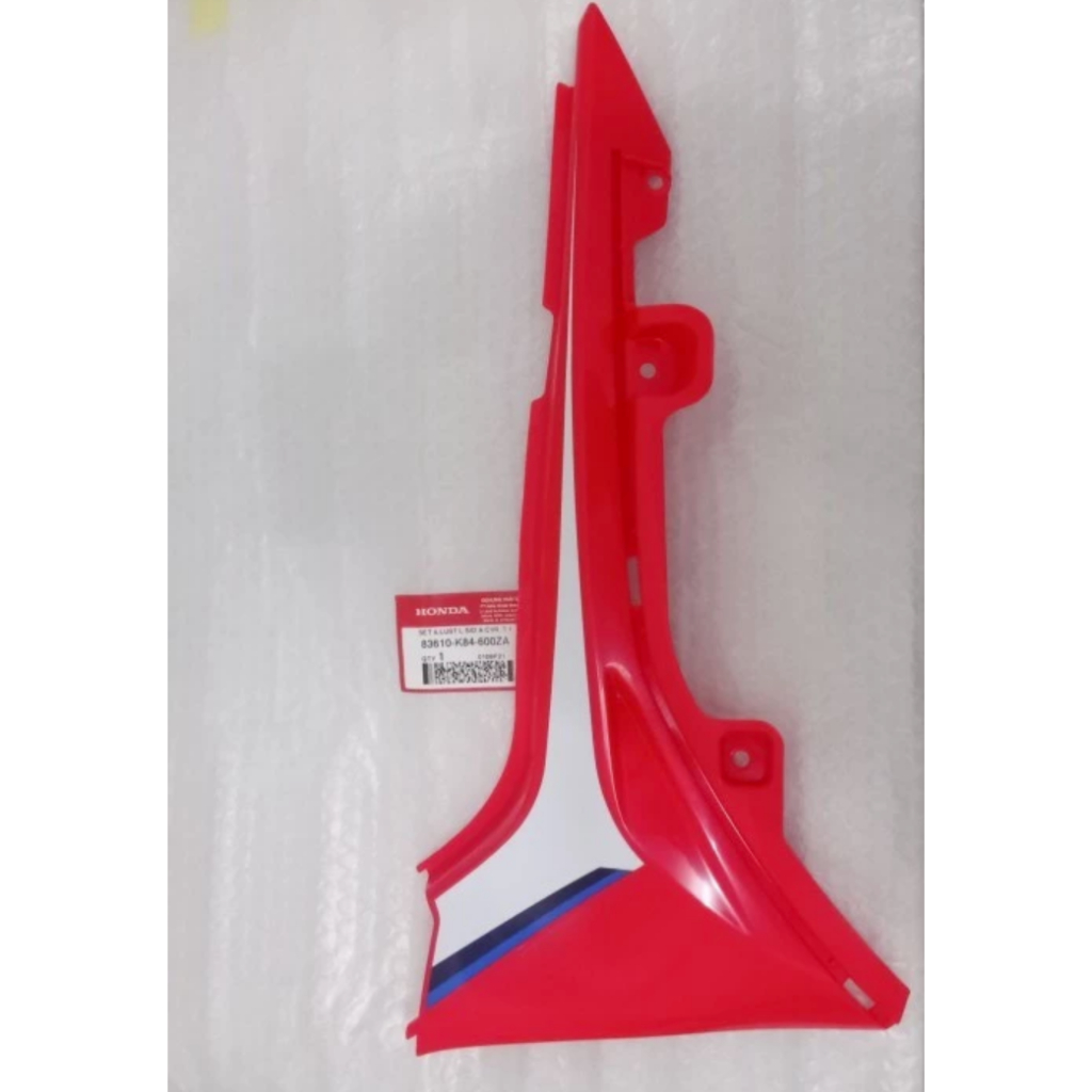 Set Illust L Side Cover Body CRF 150 CRF150 L Merah Kiri 83610-K84-600ZA 83610K84600ZA