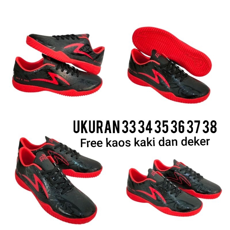 Sepatu Futsal Hitam SPECS Tirta Sepatu Futsal Light Speed Accelerator ANAK ANAK TERLARIS