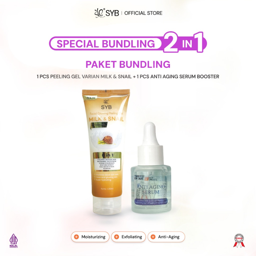 SYB PAKET DOUBLE PEELING SYB (PEELING SNAIL + PEELING SERUM)