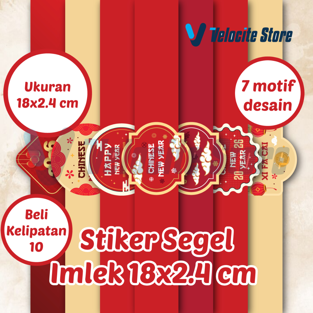 

Stiker Segel Toples Imlek/Chinese New Year/Tahun Baru Cina Ukuran 18x2.4 cm (1 pcs)