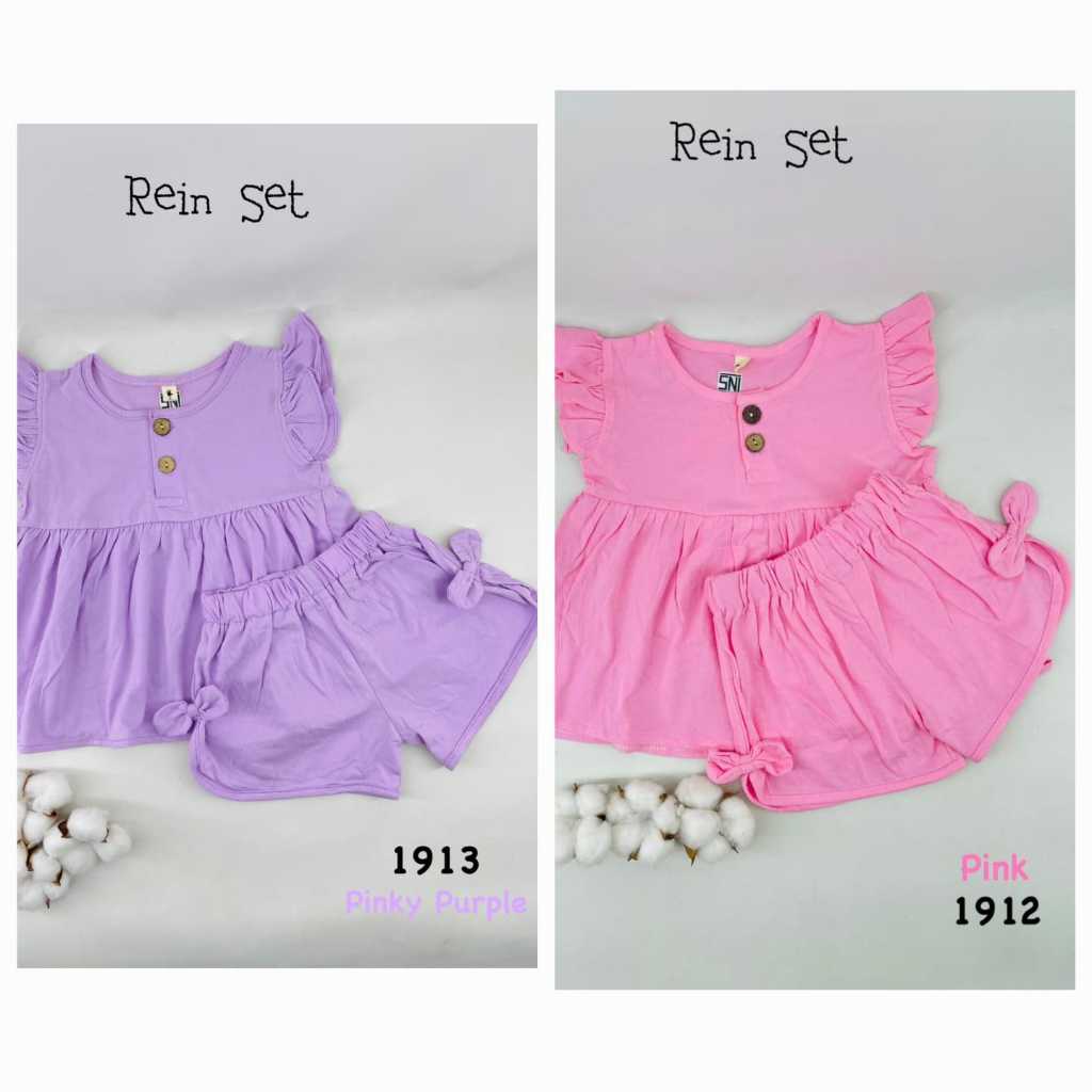 Loopie Kids, Rein Set Unisex Polos Terdapat Kancing hidup dengan stelan  Celana