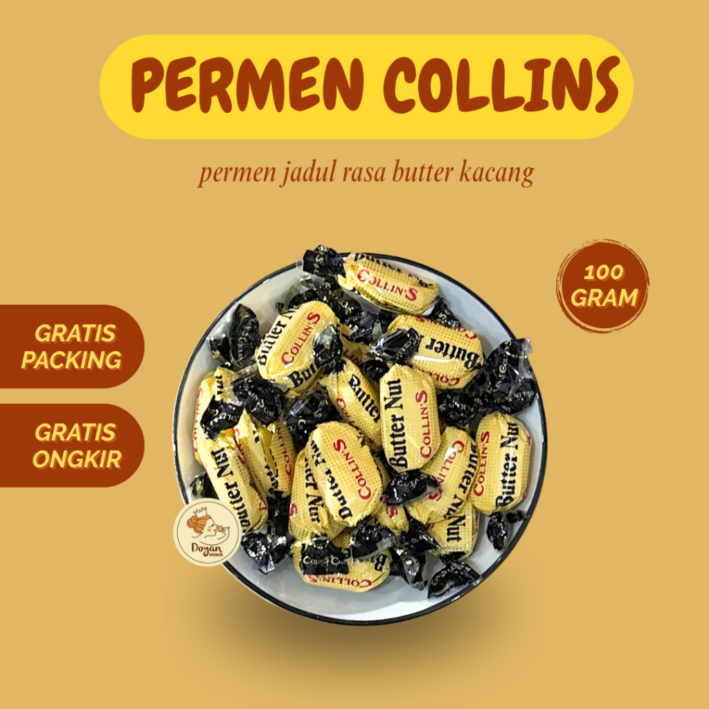 

PERMEN COLLINS / COLLINS PERMEN KACANG / COLINS BUTTERNUT 100GR