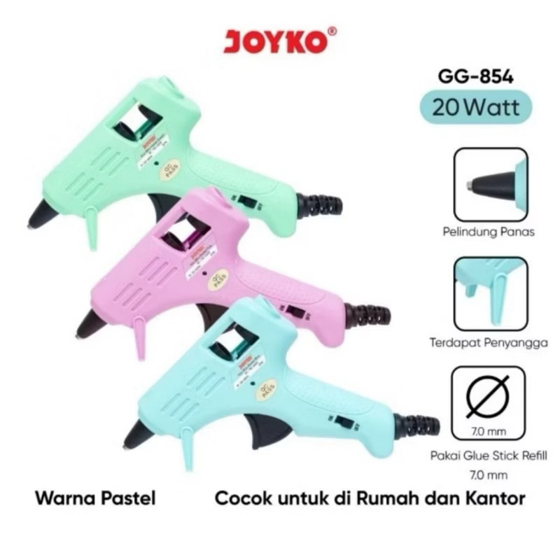 

Mesin Hot Melt Glue Gun Joyko Pastel Kecil Gg-854 (1pcs)