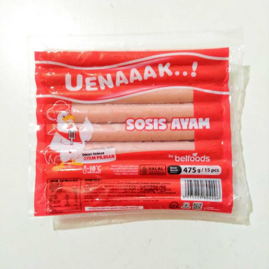 

BELFOODS Uenaaak Sosis Ayam Long 475 Gram - Isi 15 pcs