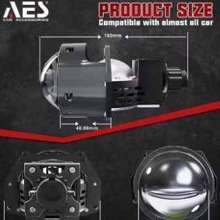 AES BILED PROJECTOR LENS F-002 3 inch